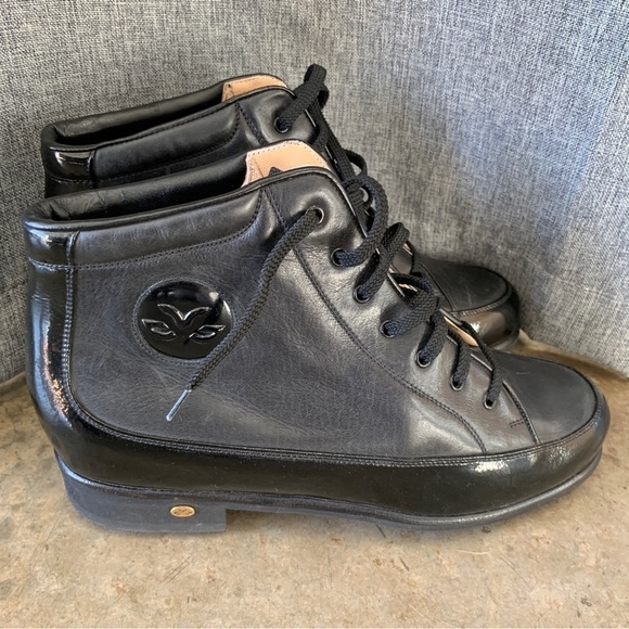 Walter Genuin Black Golf Boots Size 9.5 - Picture 7 of 11
